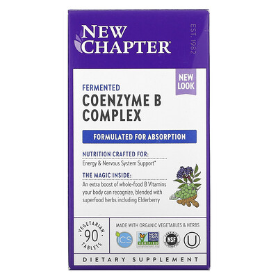 New Chapter Fermented Coenzyme B Complex, 90 Vegetarian Tablets