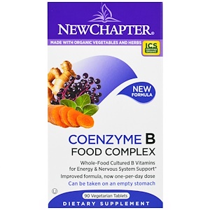 Купить New Chapter, Coenzyme B Food Complex, 90 Vegetarian Tablets  на IHerb