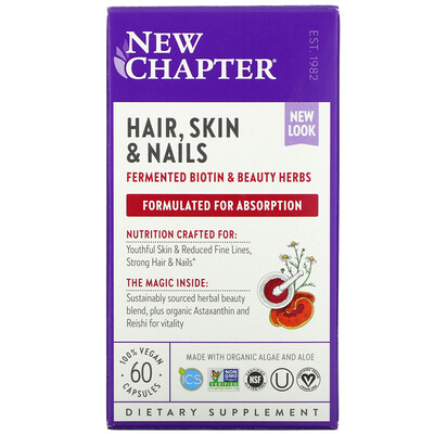 New Chapter Perfect Hair, Skin & Nails, 60 Vegan Capsules