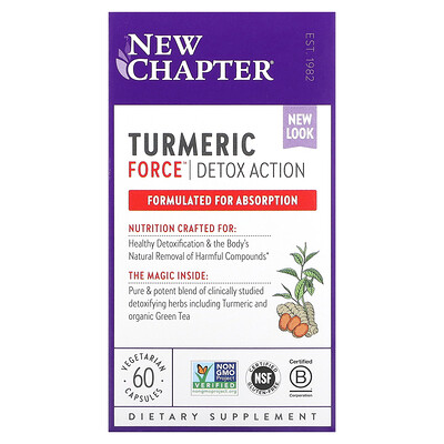 

New Chapter Turmeric Force Detox Action 60 Vegetarian Capsules