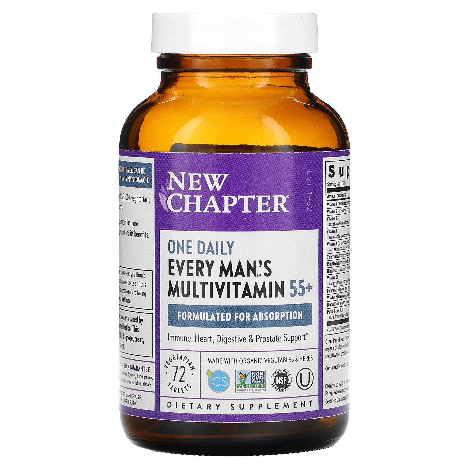 New Chapter Every Man S One Daily 55 Multivitamin 72 Vegetarian Tablets