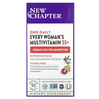 New Chapter, Every Woman's One Daily 55+ Multivitamin, 96 Vegetarian Tablets