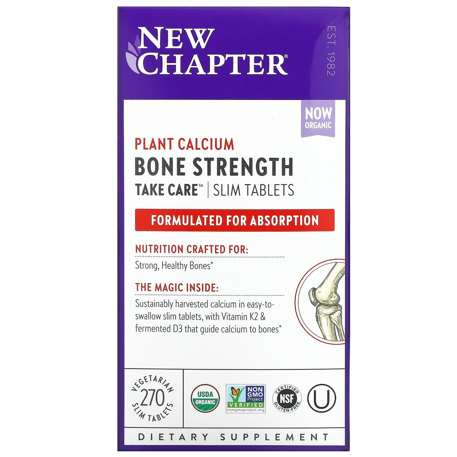New Chapter, Bone Strength Take Care（丈夫な体づくりに）、ベジ スリムタブレット270粒