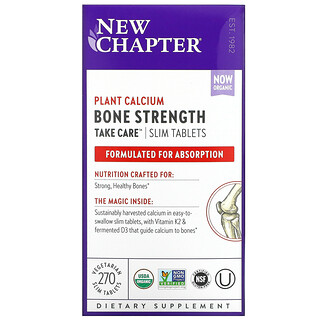 New Chapter, Bone Strength Take Care, 270 Comprimidos Finos Vegetarianos