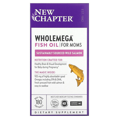 

New Chapter Рыбий жир Wholemega для мам, 180 капсул