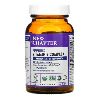 New Chapter Fermented Vitamin B Complex, 60 Vegan Tablets