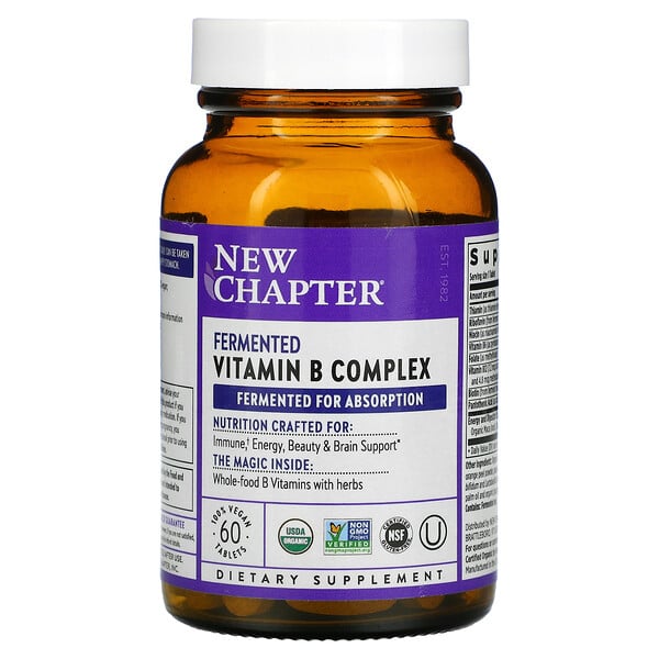 Fermented Vitamin B Complex, 60 Vegan Tablets