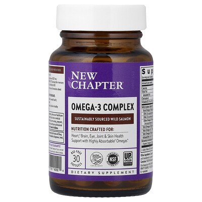 Product Image for New Chapter, Omega-3 Complex, 30 BSE-Free Softgels