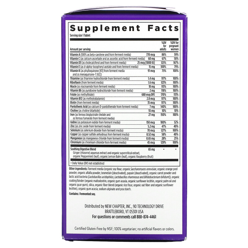 New Chapter, One Daily Prenatal Multivitamin, 30 Vegetarian Tablets iHerb