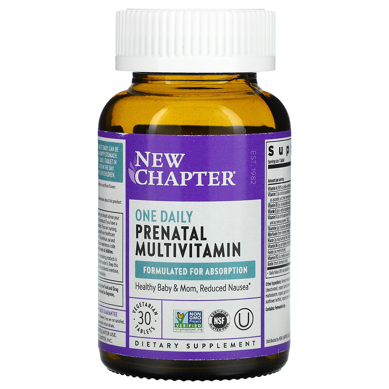 New Chapter One Daily Prenatal Multivitamin 30 Vegetarian Tablets IHerb   16 