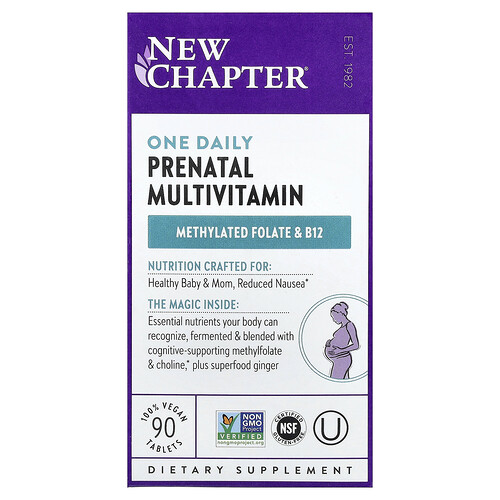 New Chapter, One Daily Prenatal Multivitamin, 90 Vegan Tablets