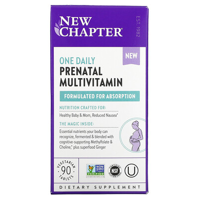New Chapter One Daily Prenatal Multivitamin, 90 Tablets