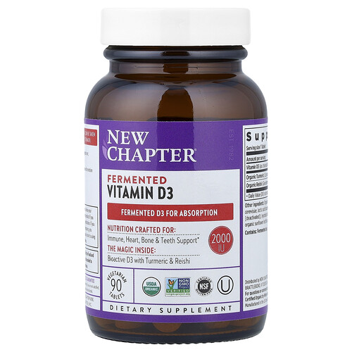 New Chapter Fermented Vitamin D3, 90 Vegetarian Tablets