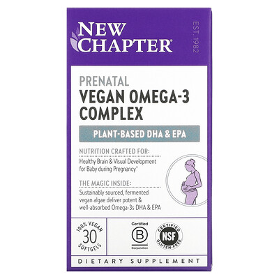 

New Chapter Prenatal Vegan Omega-3 Complex 30 Vegan Softgels