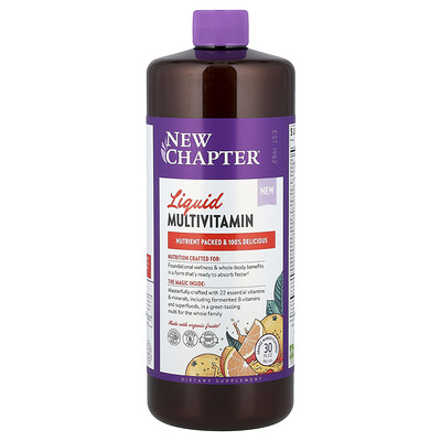 Product Image for New Chapter, Liquid Multivitamin, Orange Mango, 30 fl oz (887 ml)