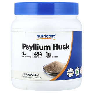Nutricost, Psyllium Husk, Unflavored, 16.2 oz (454 g)