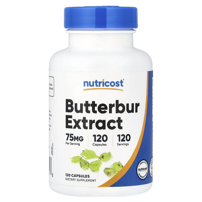 Photos - Vitamins & Minerals Nutricost, Butterbur Extract, 75 mg, 120 Capsules NCS-00871