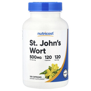 Nutricost, Hierba de San Juan, 500 mg, 120 cápsulas