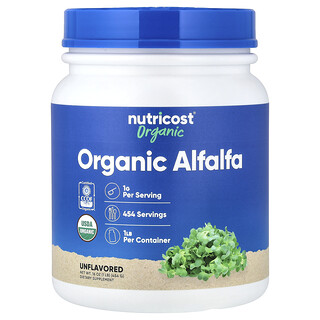 Nutricost, 有机紫花苜蓿粉，原味，16 盎司（454 克）
