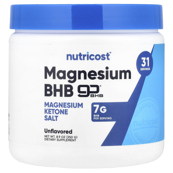 Nutricost Magnesium BHB, goBHB®, Unflavored, 8.9 oz (250 g)