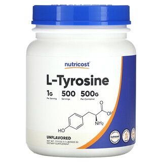 Nutricost, L-tirosina, Sin sabor, 500 g (17,9 oz)