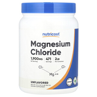 Nutricost, clorură de magneziu, fără aromă, 907 g (32,4 oz);