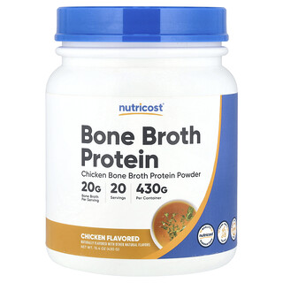 Nutricost, Proteína de caldo de huesos, Pollo, 430 g (15,4 oz)