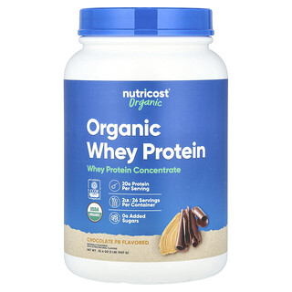 Nutricost, Protein Whey Organik, Coklat PB, 2 lb (907 g)