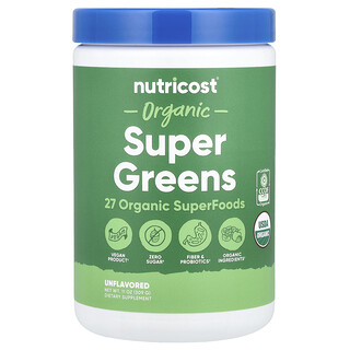 Nutricost‏, خضروات عضوية فائقة ، بدون نكهات ، 11 أونصة (309 جم)