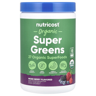 Nutricost, Hijau Super Organik, Beri Campuran, 11.8 oz (330 g)