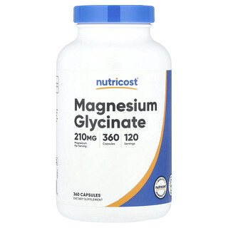 Nutricost, Glycinate de magnésium, 360 capsules (70 mg par capsule)