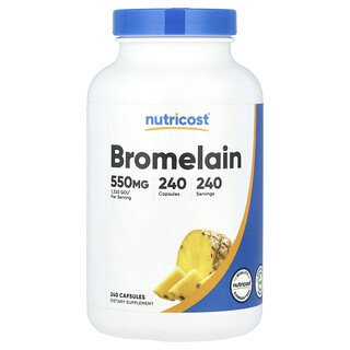 Nutricost, Bromelaină, 550 mg, 240 capsule
