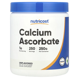 Nutricost, Calcium Ascorbate, Unflavoured, 8.9 oz (250 g)