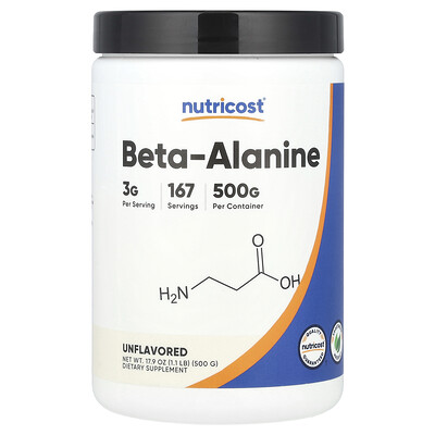 Product Image for Nutricost, Beta-Alanine, Unflavored, 17.9 oz (500 g)