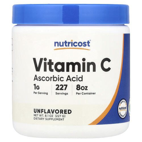 Nutricost, Vitamin C, Unflavored, Vitamin C, geschmacksneutral, 227 g (8,1 oz.)