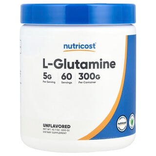 Nutricost, L-glutamina, Sin sabor, 300 g (10,7 oz)