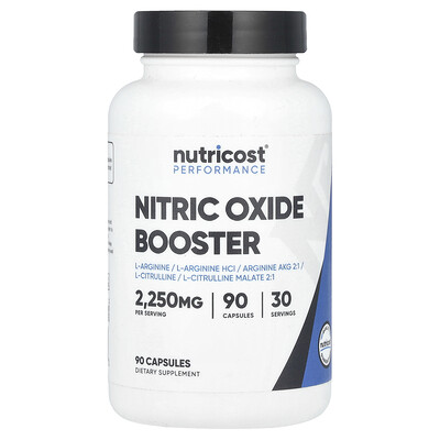 Product Image for Nutricost, Performance, Nitric Oxide Booster, 90 Capsules