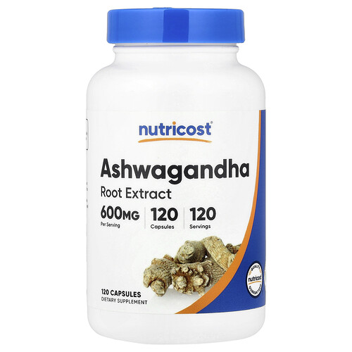 Nutricost, Ashwagandha Root Extract, 600 mg, 120 Capsules