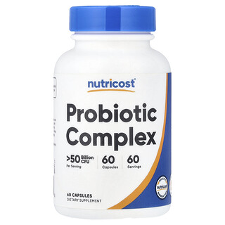Nutricost, Probiotic Complex, Probiotika-Komplex, >50 Milliarden KBE, 60 Kapseln