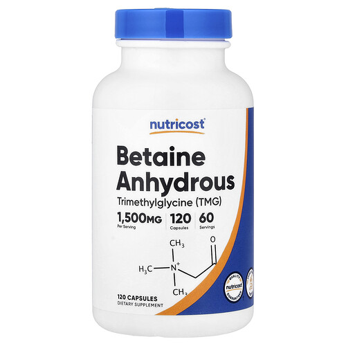 Nutricost , Bétaïne Anhydre, 120 Capsules (750 Mg Par Capsule)