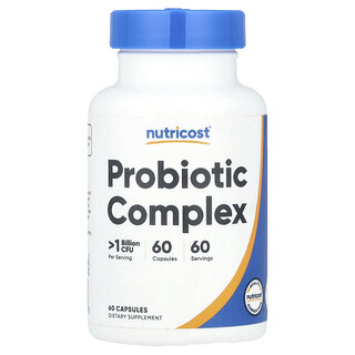 Nutricost, Probiotik Kompleks, >1 Miliar CFU, 60 Kapsul