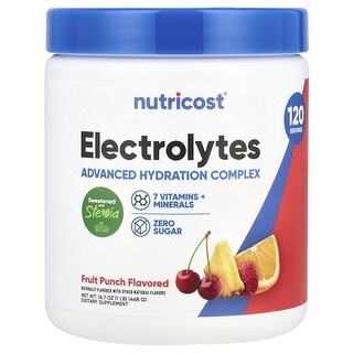 Nutricost, Elektrolyytit, edistynyt nesteytyskompleksi, hedelmämehu, 468 g