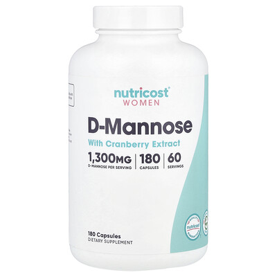 Product Image for Nutricost, Women, D-Mannose with Cranberry Extract, 180 Capsules
