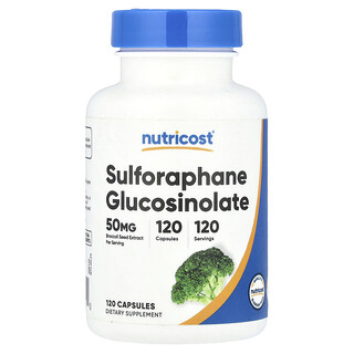 Nutricost, Glucosinolato de sulforafano, 50 mg, 120 cápsulas