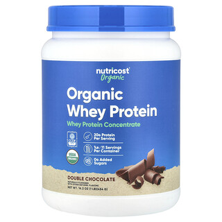 Nutricost, Proteína de suero de leche orgánica, Doble chocolate, 454 g (1 lb)