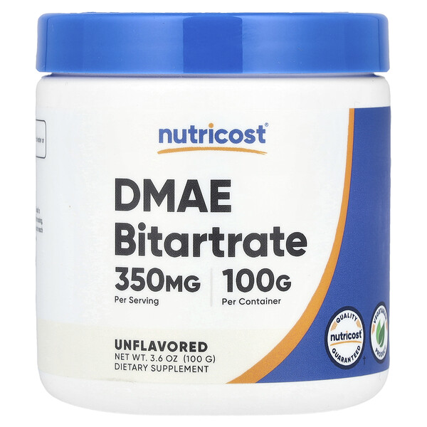Nutricost DMAE Bitartrate, Unflavored, 3.6 oz (100 g)