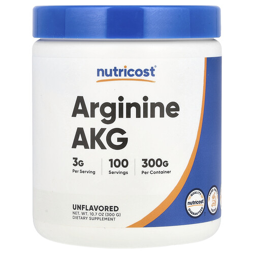 Nutricost Arginine AKG, Unflavored, 10.7 oz (300 g)