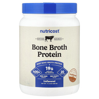 Nutricost, 骨湯蛋白質，原味，14.3 盎司（400 克）