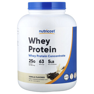 Nutricost, Concentré de protéines de lactosérum, vanille, 2 268 g