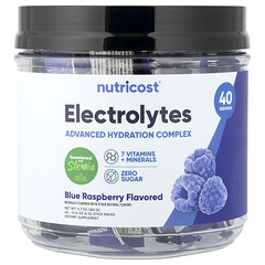 Electrolytes, покращений комплекс для зволоження, блакитна малина, 40 пакетиків-стіків по 4 г (0,14 унції)